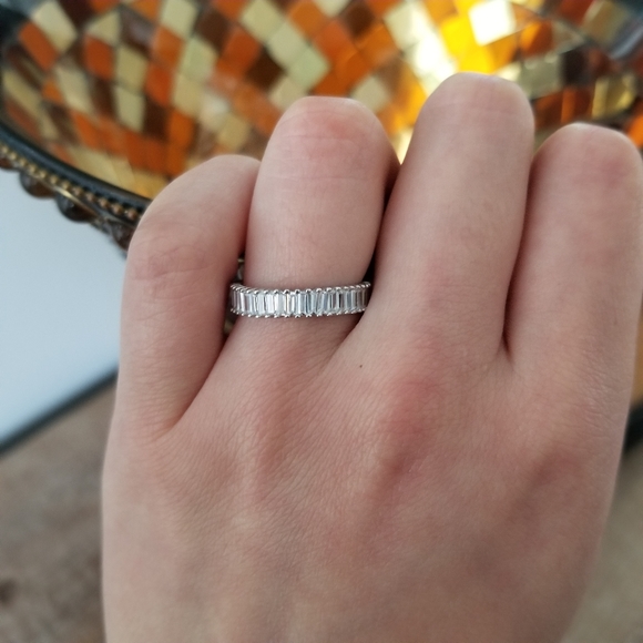 Sterling Baguette Eternity Band - Picture 5 of 5